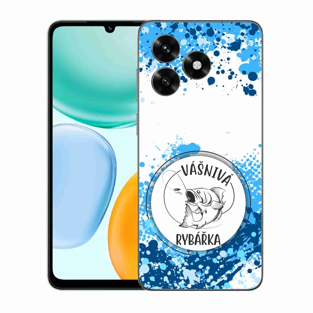 Gelový kryt mmCase na Honor X5c Plus - vášnivá rybářka bílé pozadí