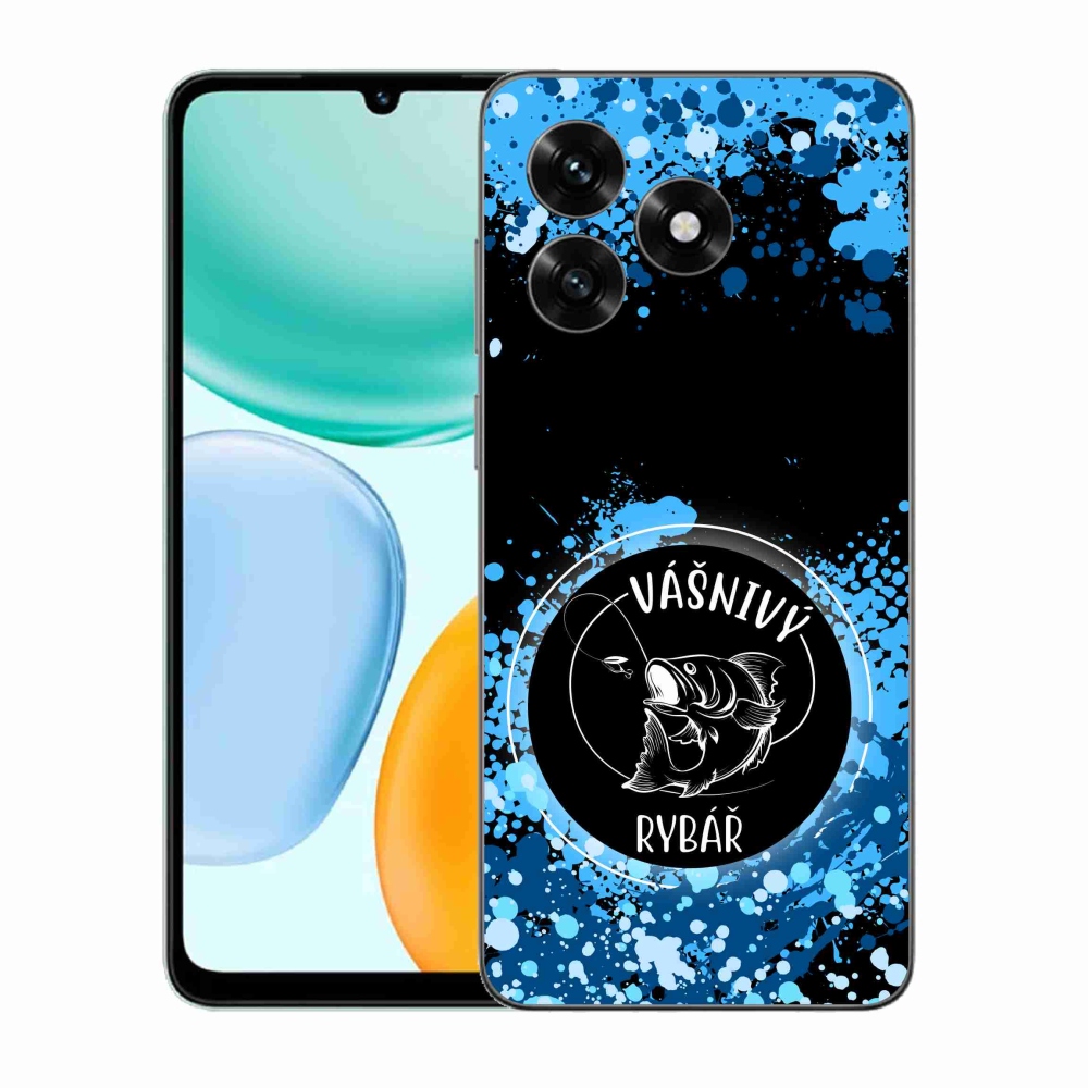 Gelový kryt mmCase na Honor X5c Plus - vášnivý rybář černé pozadí