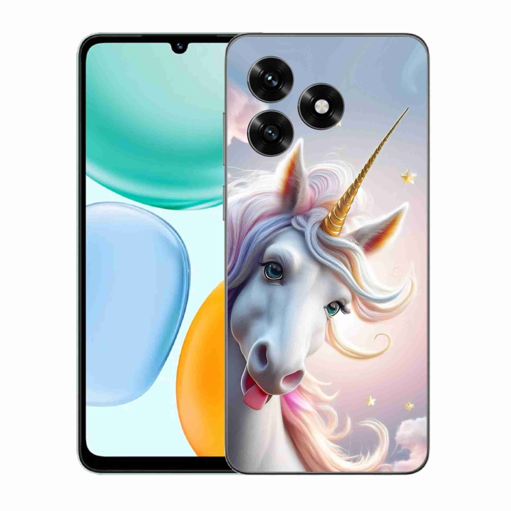 Gelový kryt mmCase na Honor X5c Plus - veselý jednorožec