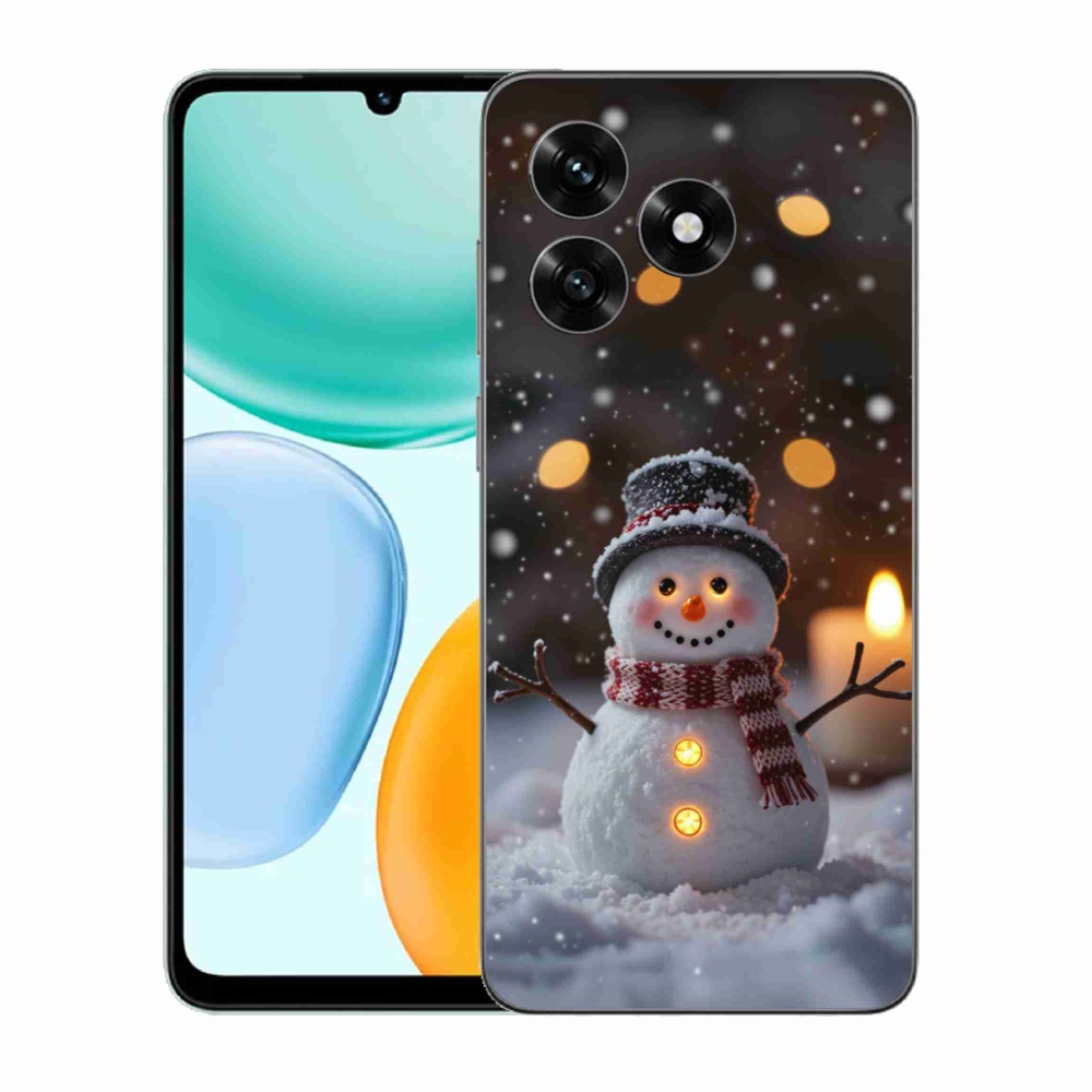 Gelový kryt mmCase na Honor X5c Plus - veselý sněhulák