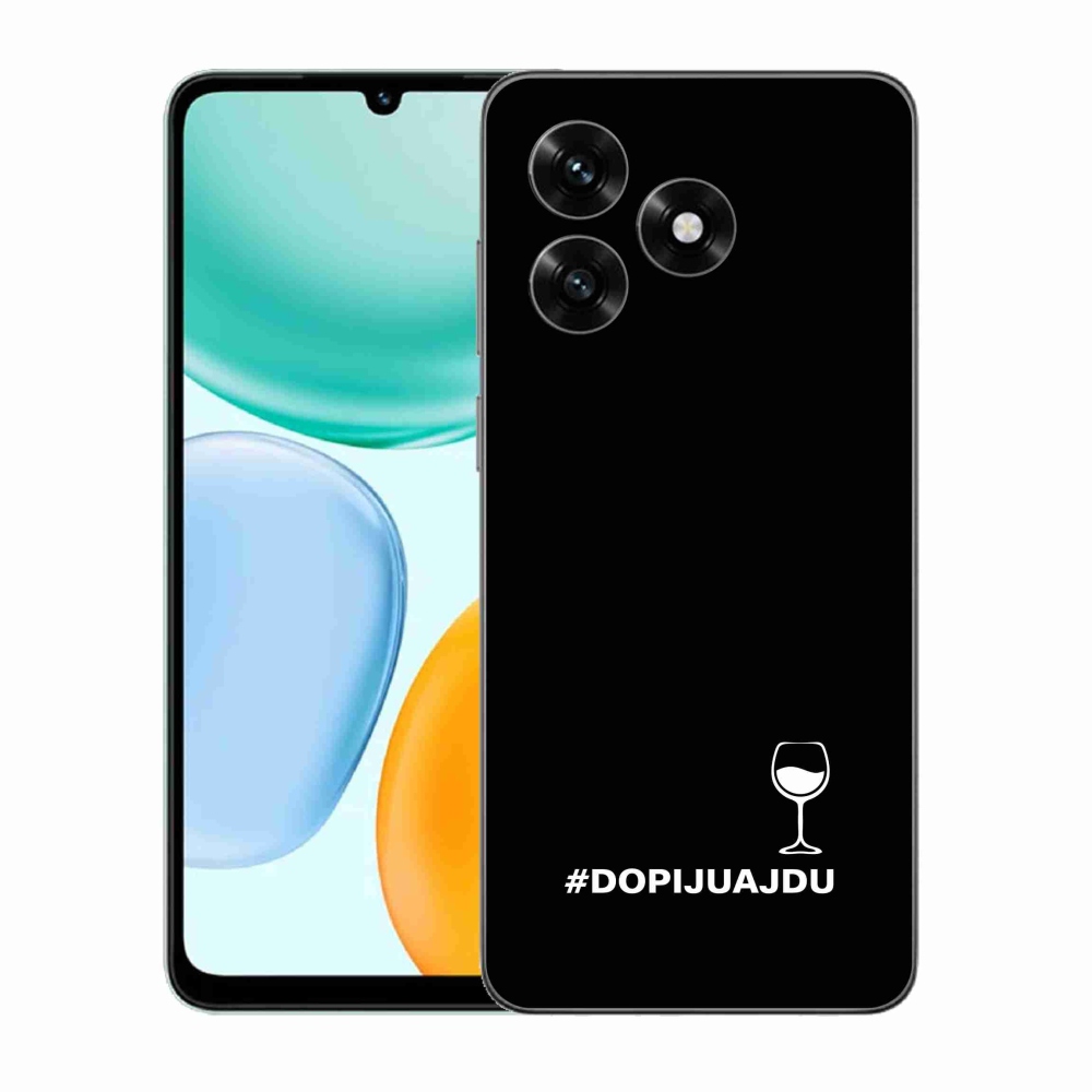 Gelový kryt mmCase na Honor X5c Plus - vinný motiv černé pozadí