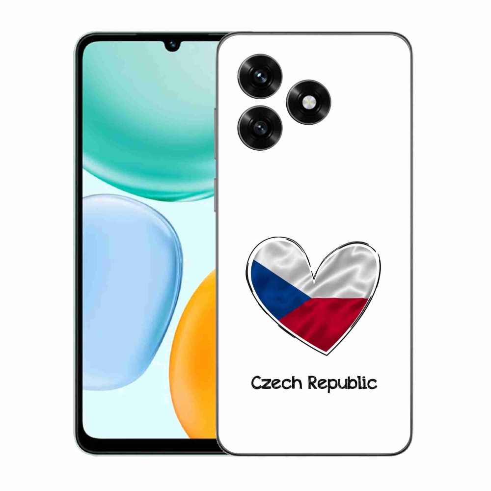 Gelový kryt mmCase na Honor X5c Plus - vlajka srdce bílé pozadí