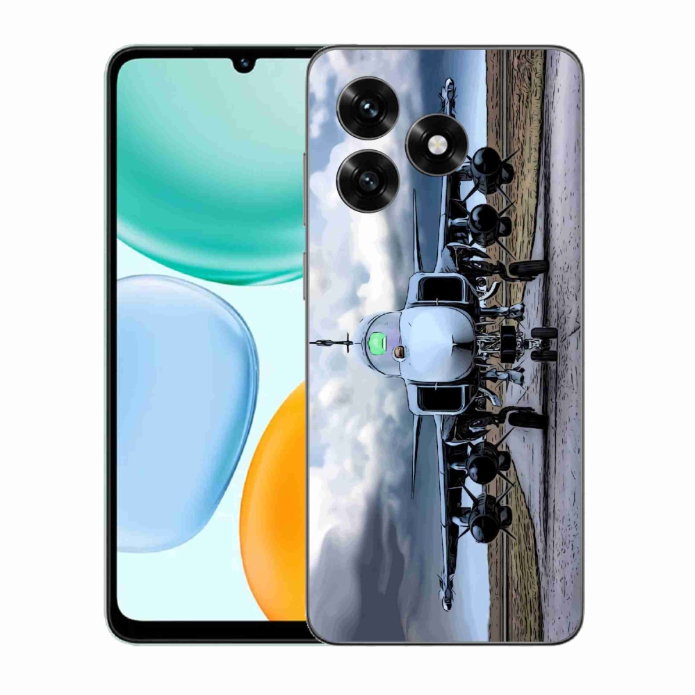 Gelový kryt mmCase na Honor X5c Plus - vojenské letadlo