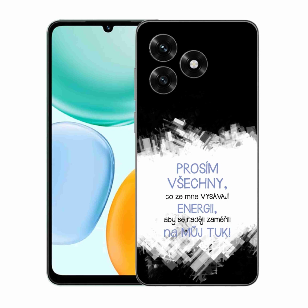 Gelový kryt mmCase na Honor X5c Plus - vtipný text 1 modrý