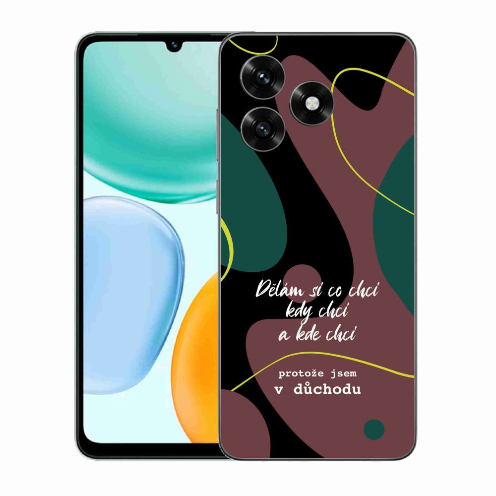 Gelový kryt mmCase na Honor X5c Plus - vtipný text 10 černé pozadí