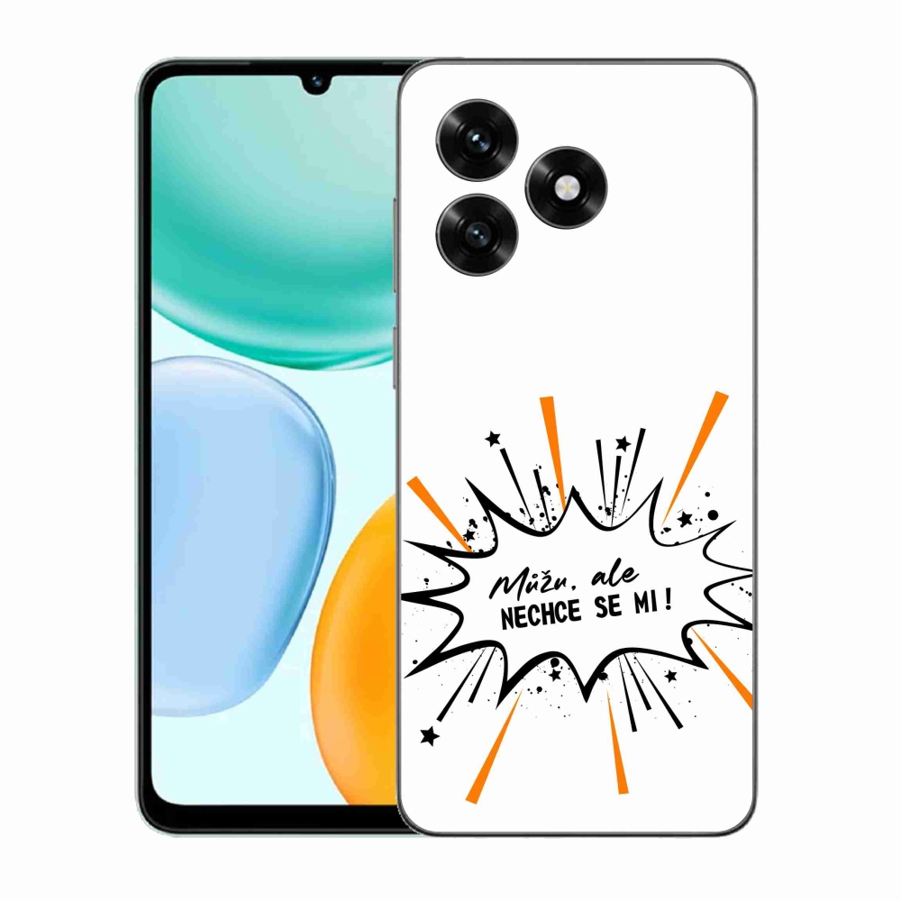 Gelový kryt mmCase na Honor X5c Plus - vtipný text 11 bílé pozadí