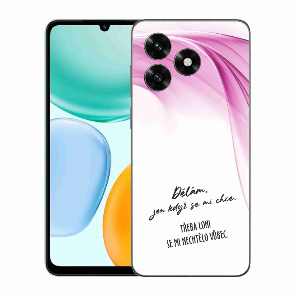 Gelový kryt mmCase na Honor X5c Plus - vtipný text 12 bílé pozadí