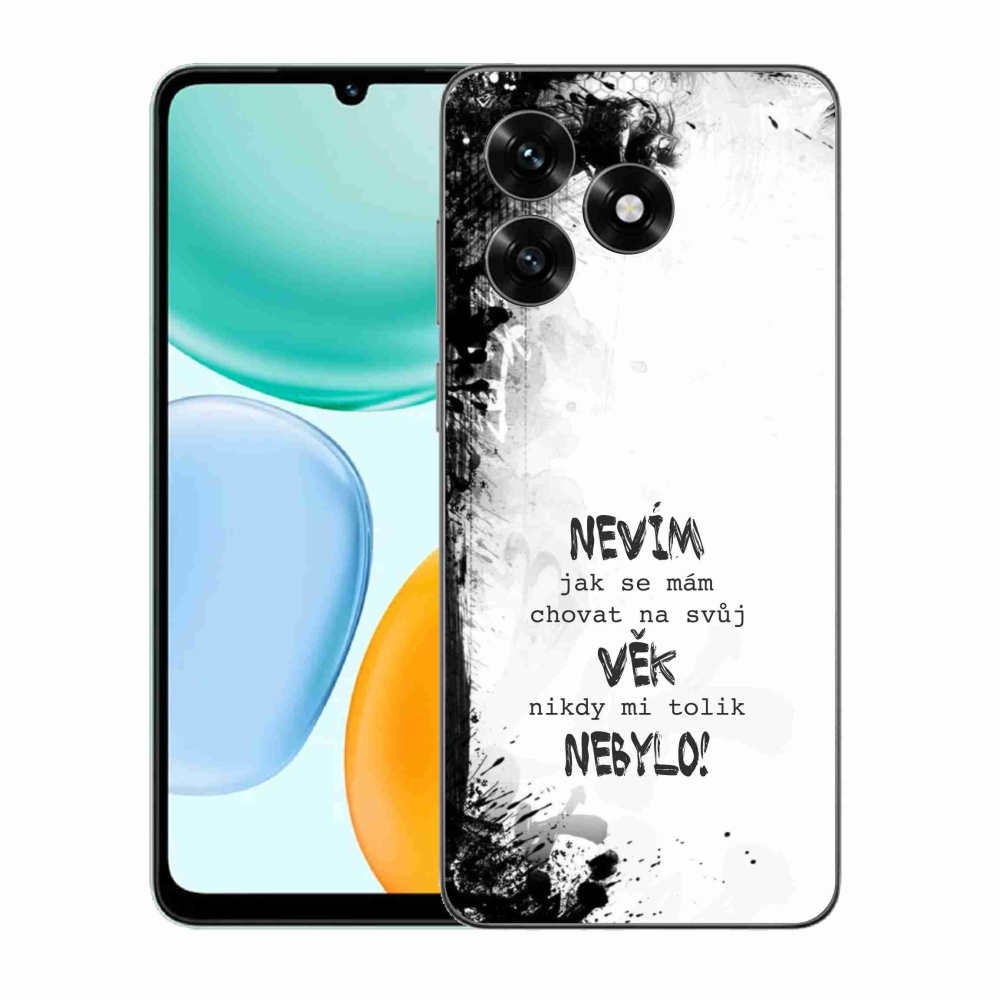 Gelový kryt mmCase na Honor X5c Plus - vtipný text 14 bílé pozadí