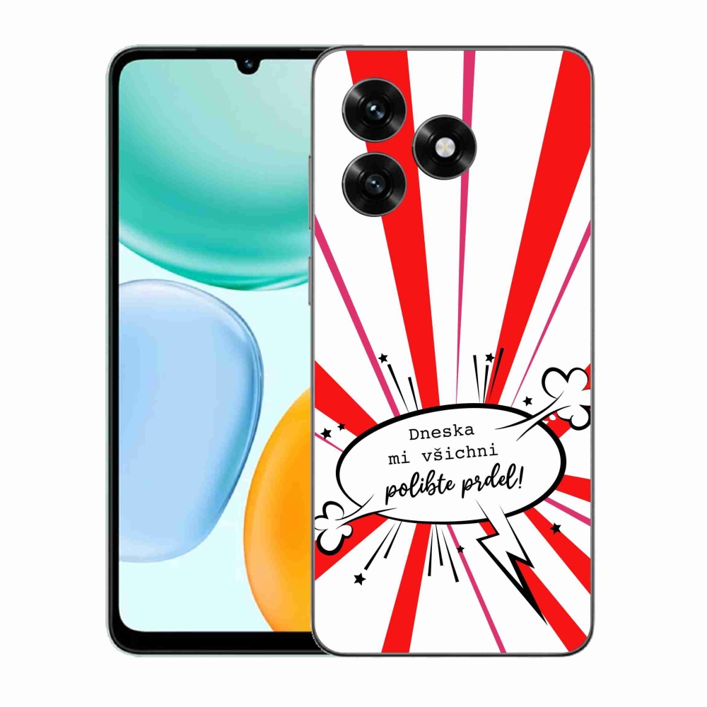 Gelový kryt mmCase na Honor X5c Plus - vtipný text 15 bílé pozadí