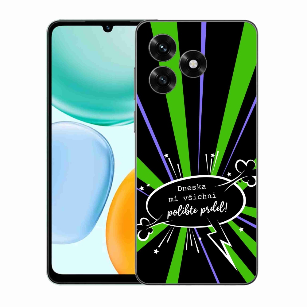 Gelový kryt mmCase na Honor X5c Plus - vtipný text 15 černé pozadí