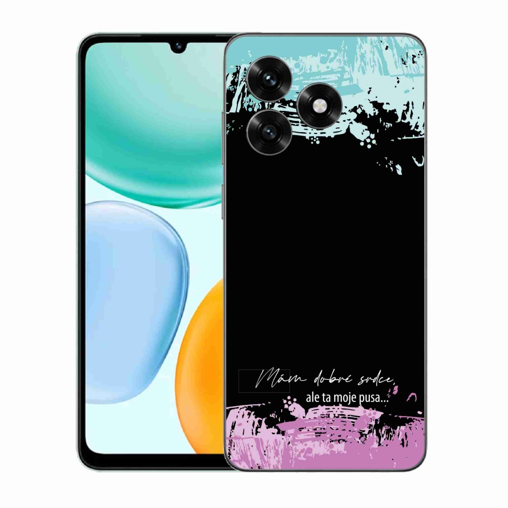 Gelový kryt mmCase na Honor X5c Plus - vtipný text 3 černé pozadí