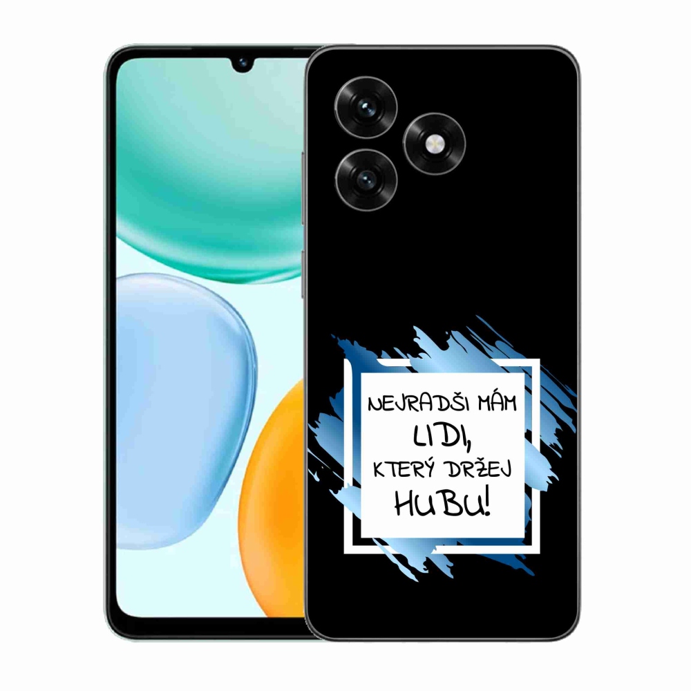 Gelový kryt mmCase na Honor X5c Plus - vtipný text 7 bíločerné pozadí