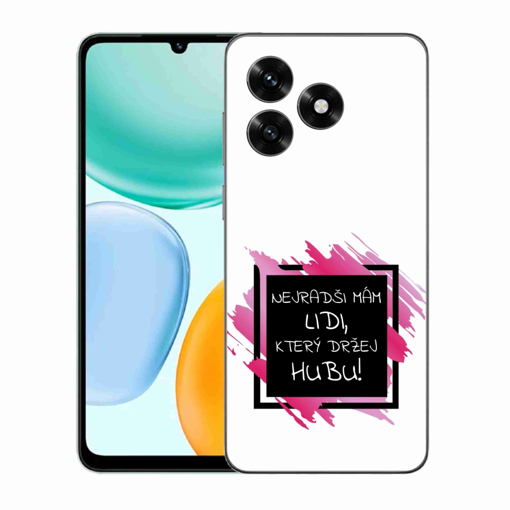 Gelový kryt mmCase na Honor X5c Plus - vtipný text 7 černobílé pozadí