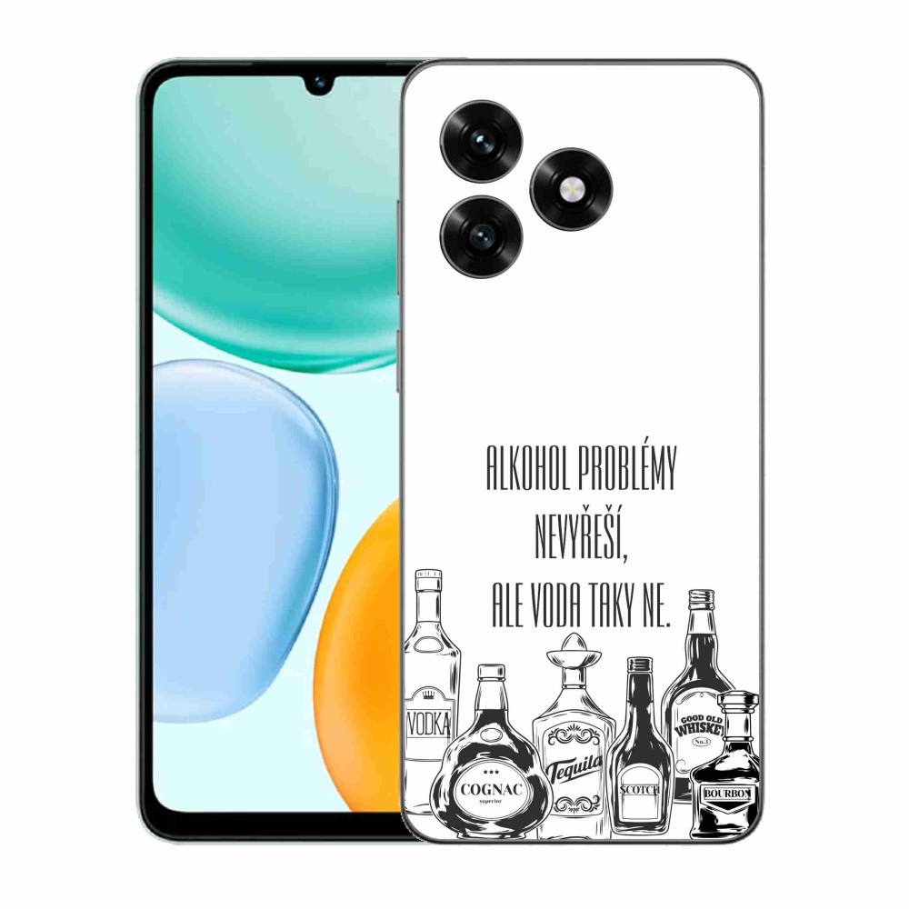 Gelový kryt mmCase na Honor X5c Plus - vtipný text bílé pozadí