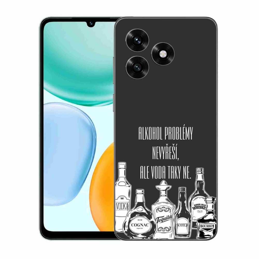 Gelový kryt mmCase na Honor X5c Plus - vtipný text černé pozadí