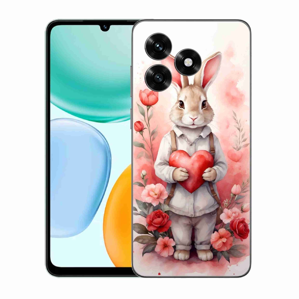 Gelový kryt mmCase na Honor X5c Plus - zajíc se srdíčkem