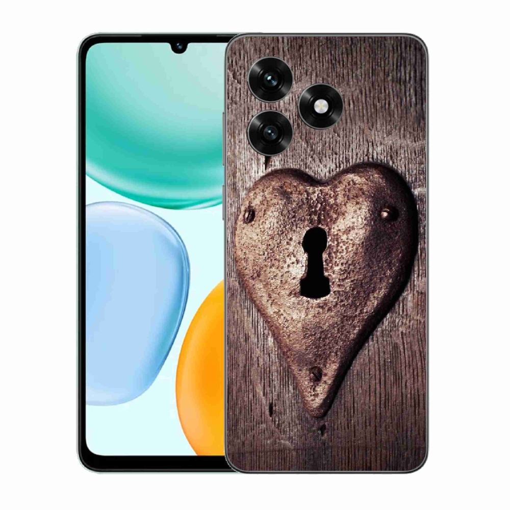 Gelový kryt mmCase na Honor X5c Plus - zámek ve tvaru srdce