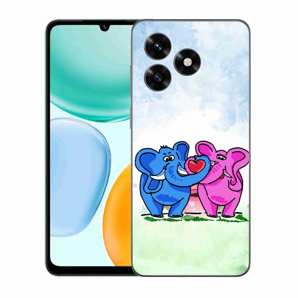 Gelový kryt mmCase na Honor X5c Plus - zamilovaní sloni