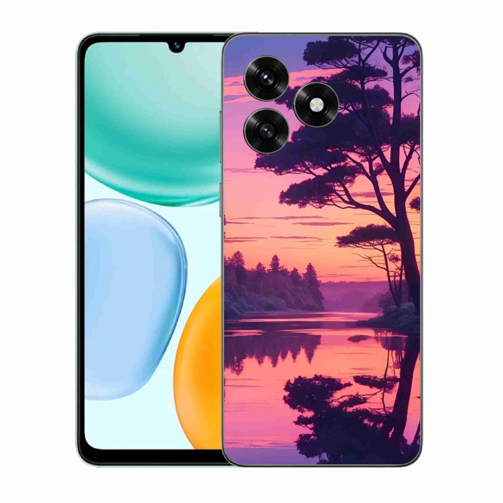 Gelový kryt mmCase na Honor X5c Plus - západ slunce nad jezerem