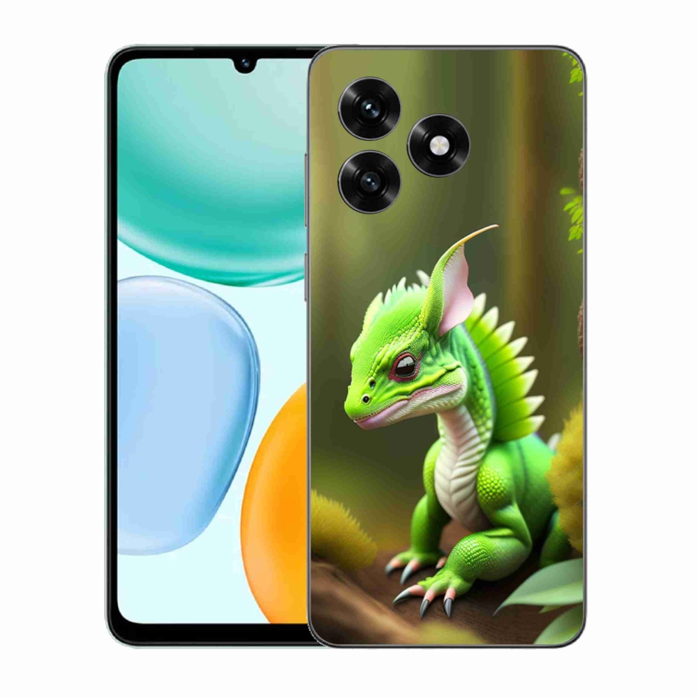 Gelový kryt mmCase na Honor X5c Plus - zelený dráček