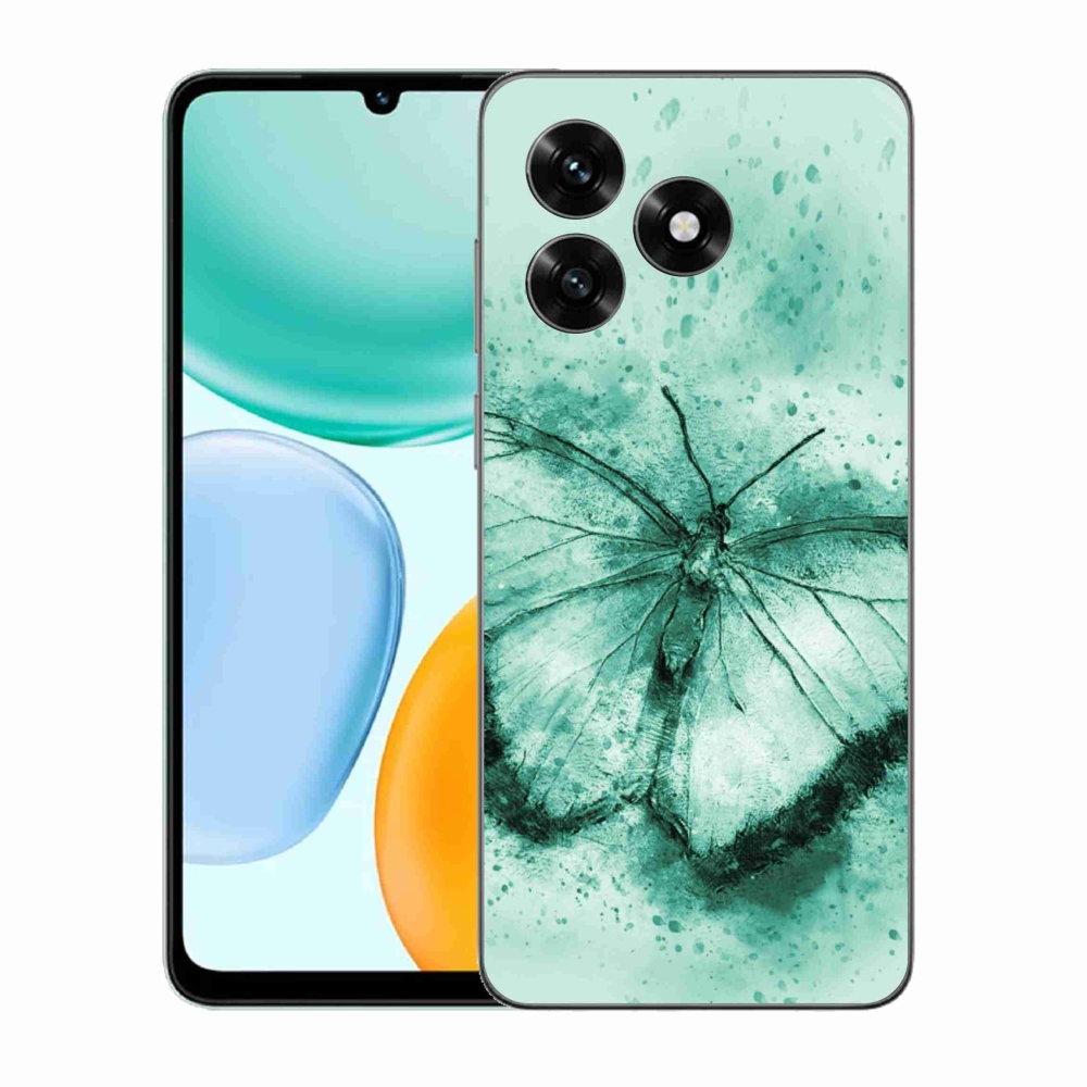 Gelový kryt mmCase na Honor X5c Plus - zelený motýl