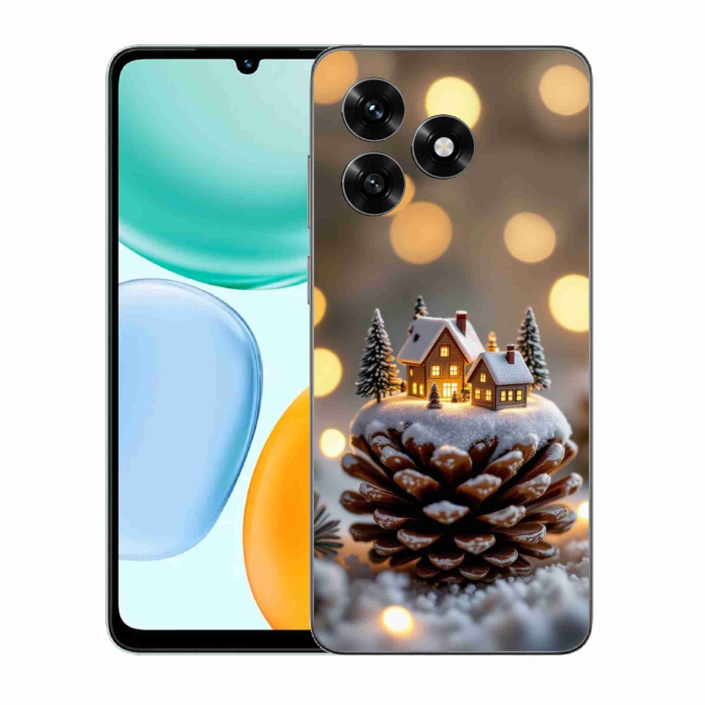 Gelový kryt mmCase na Honor X5c Plus - zimní vesnička