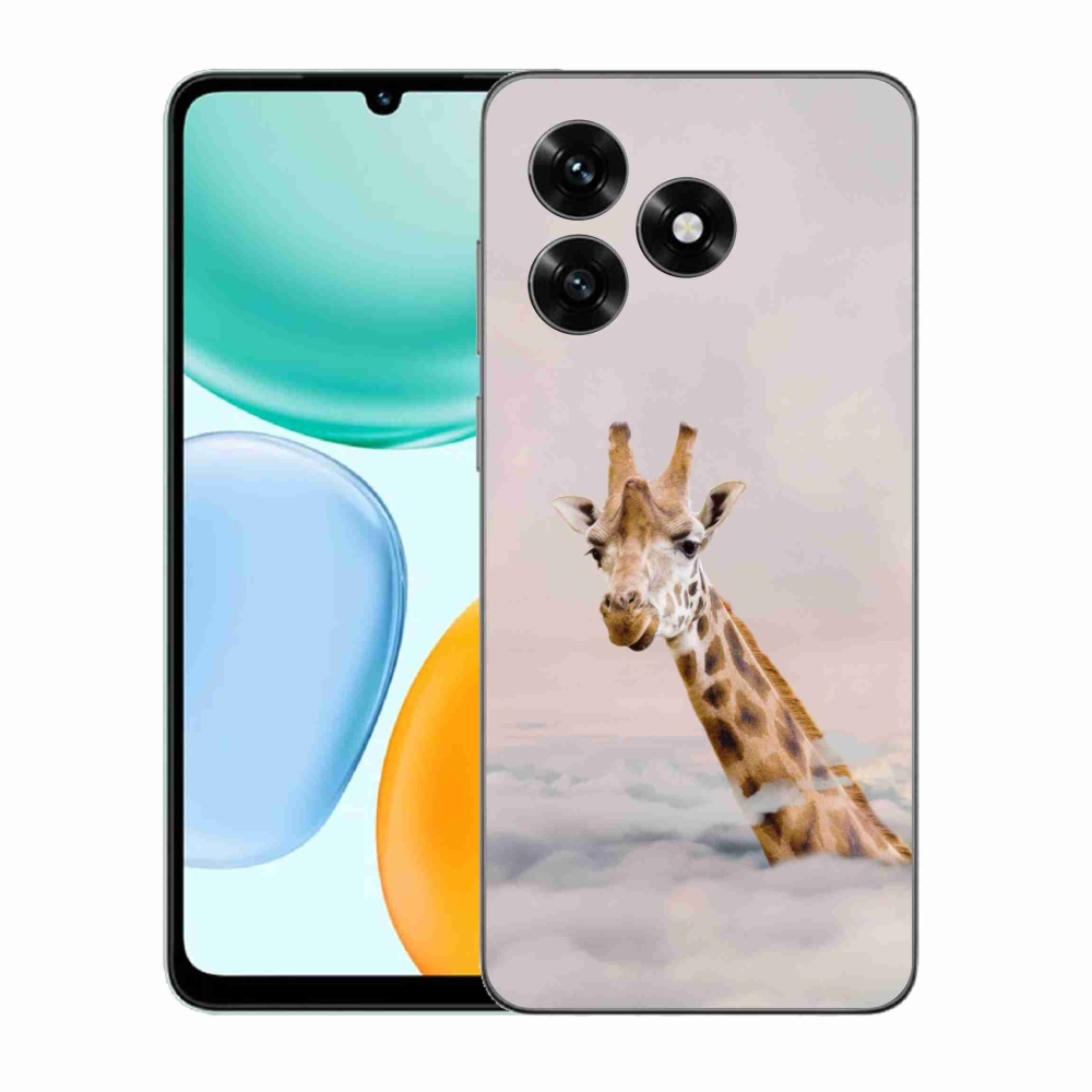 Gelový kryt mmCase na Honor X5c Plus - žirafa v oblacích