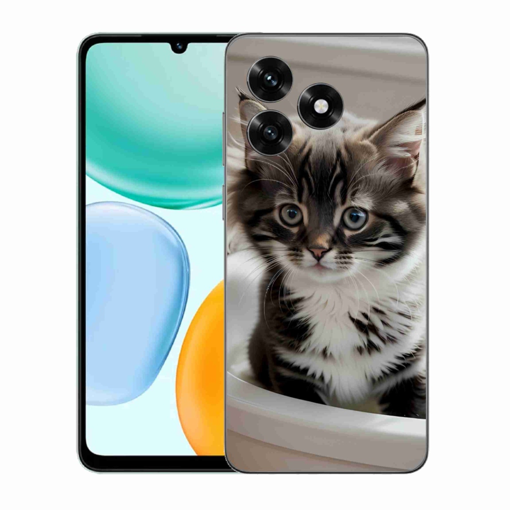 Gelový kryt mmCase na Honor X5c Plus - zvědavé kotě