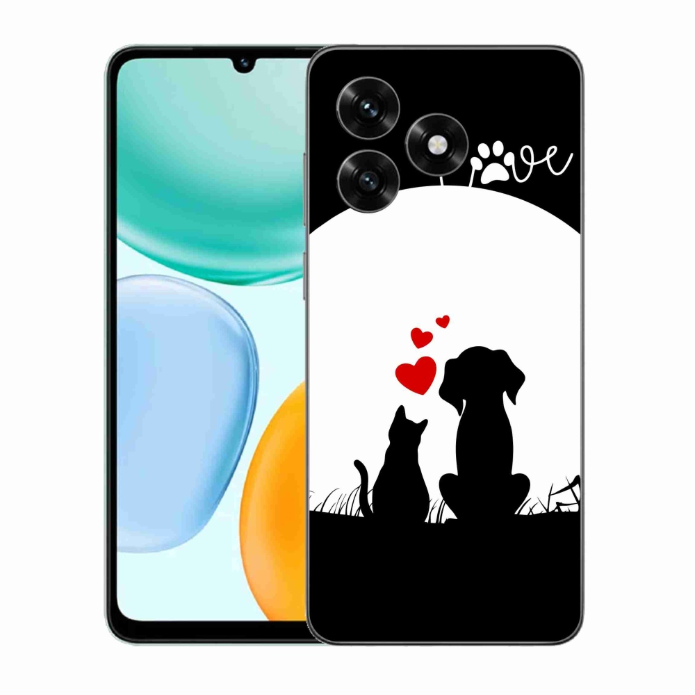 Gelový kryt mmCase na Honor X5c Plus - zvířecí láska