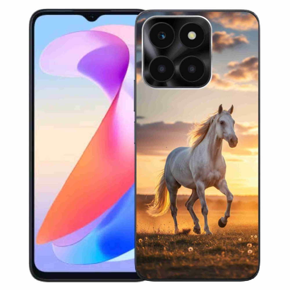 Gelový kryt mmCase na Honor X6a - běžící bílý kůň 2