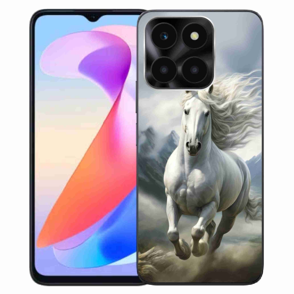 Gelový kryt mmCase na Honor X6a - běžící bílý kůň 3