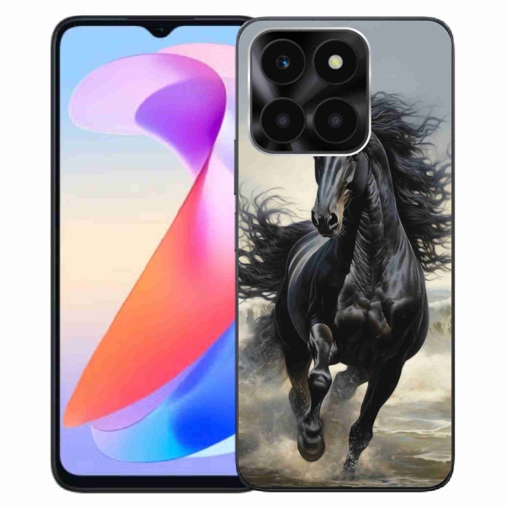 Gelový kryt mmCase na Honor X6a - běžící černý kůň