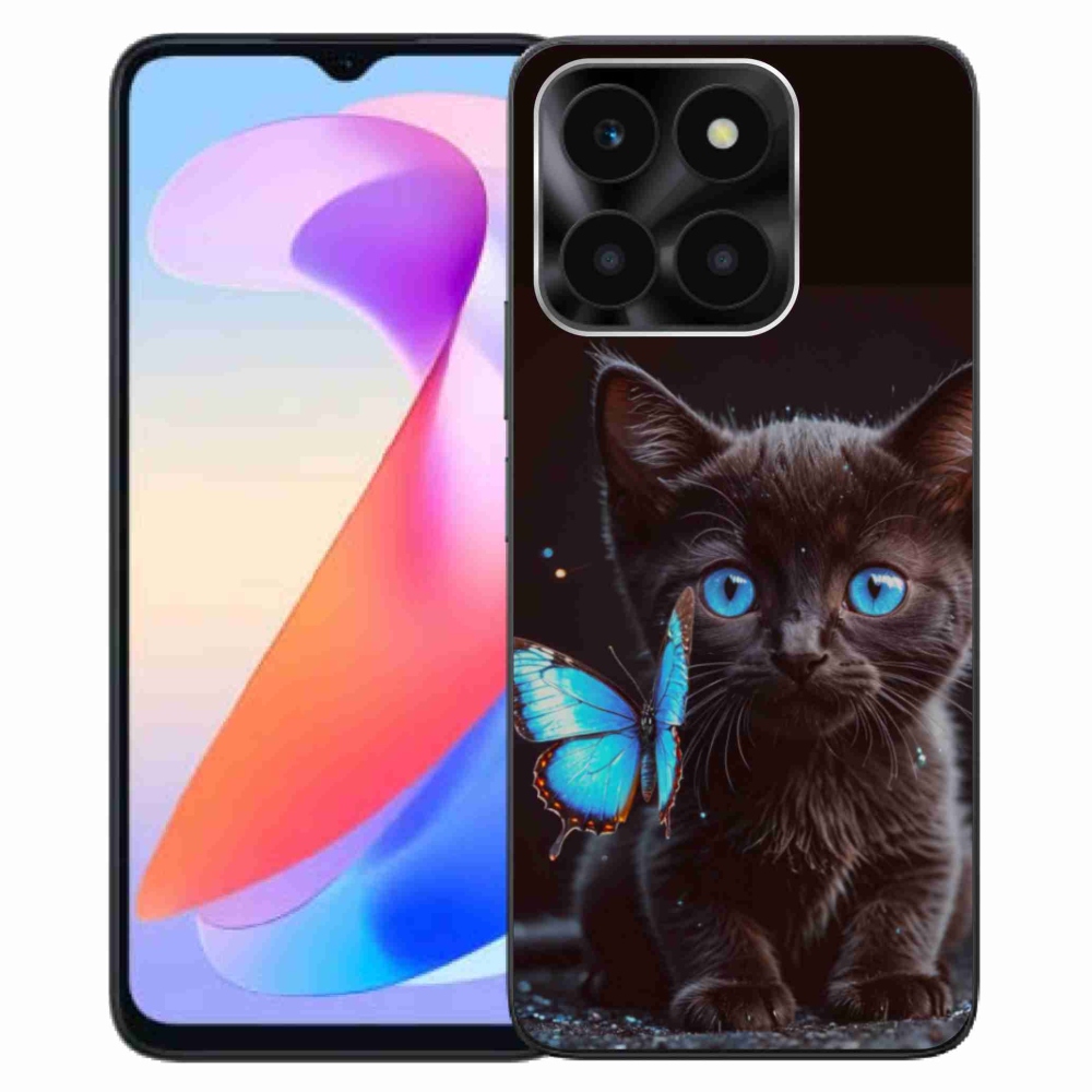 Gelový kryt mmCase na Honor X6a - černé kotě 3