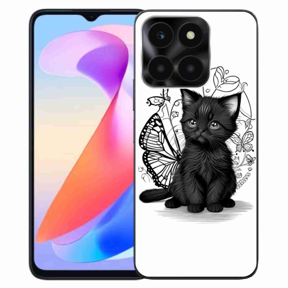 Gelový kryt mmCase na Honor X6a - černé kotě