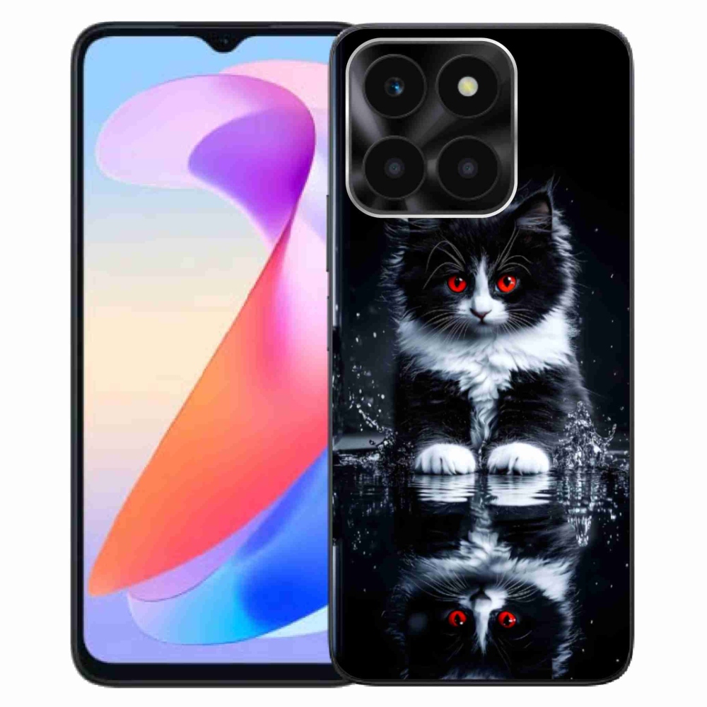Gelový kryt mmCase na Honor X6a - černobílé kotě