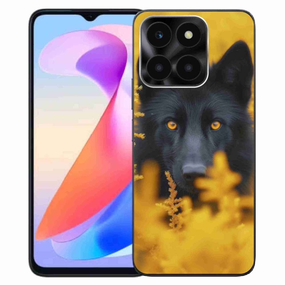 Gelový kryt mmCase na Honor X6a - černý vlk 2