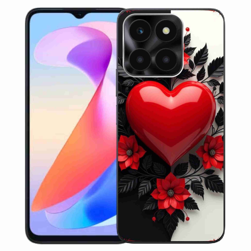 Gelový kryt mmCase na Honor X6a - červené srdce
