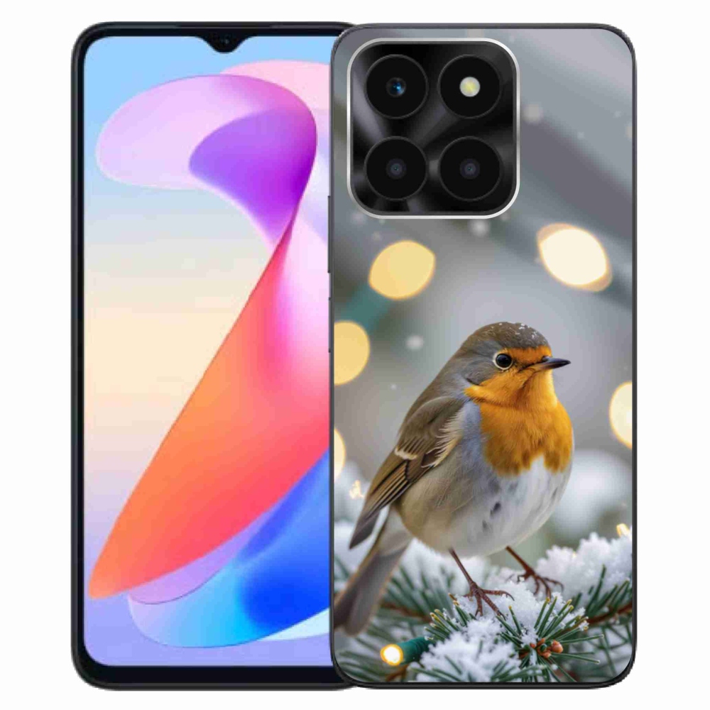 Gelový kryt mmCase na Honor X6a - červenka v zimě