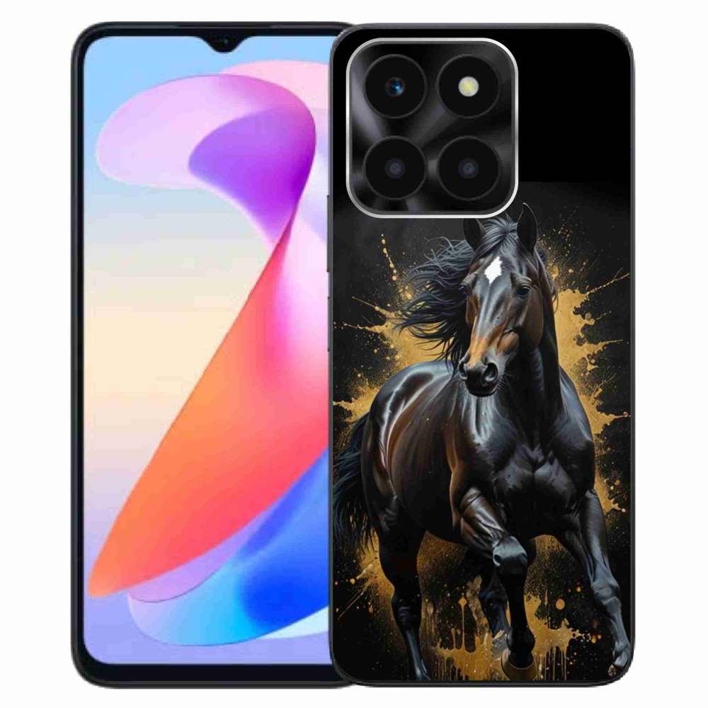 Gelový kryt mmCase na Honor X6a - elegantní černý hřebec