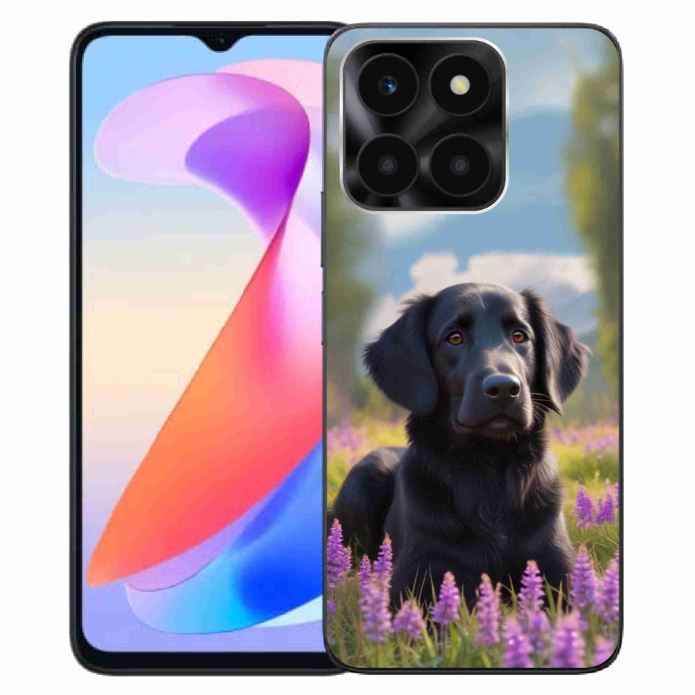 Gelový kryt mmCase na Honor X6a - elegantní černý retrívr