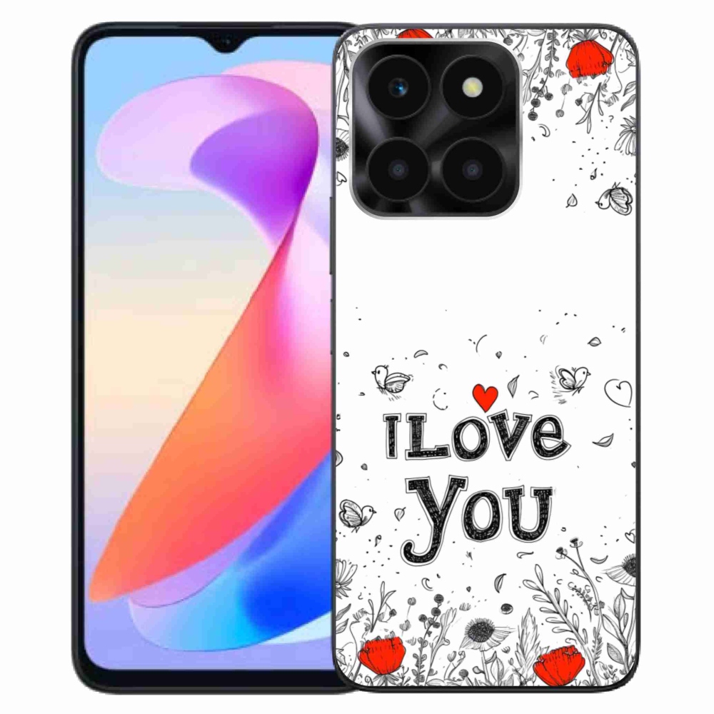 Gelový kryt mmCase na Honor X6a - I love you bílé pozadí