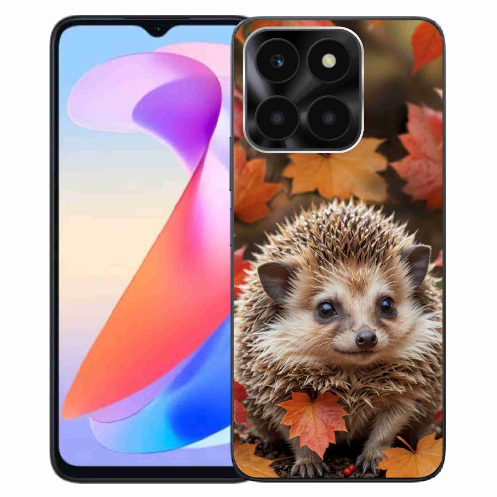 Gelový kryt mmCase na Honor X6a - ježek v listí