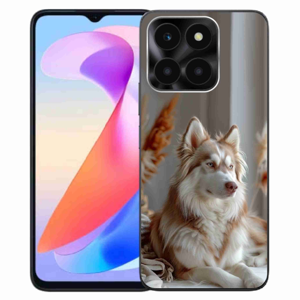 Gelový kryt mmCase na Honor X6a - klidný sibiřský husky