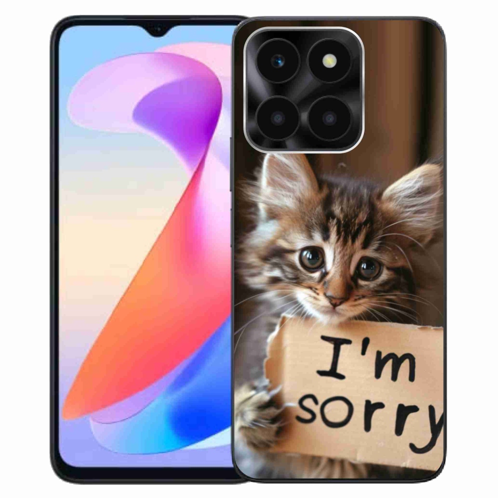 Gelový kryt mmCase na Honor X6a - kočíčí omluva