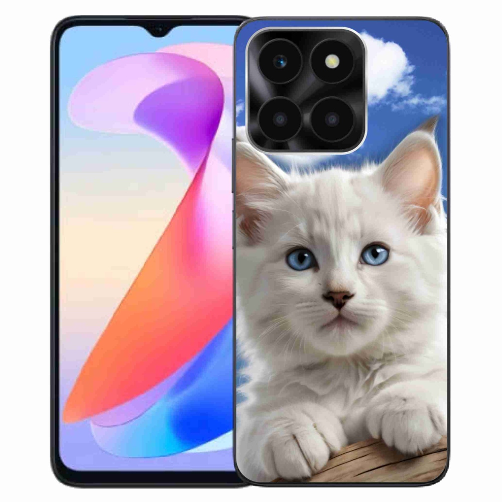 Gelový kryt mmCase na Honor X6a - kotě a oblaka