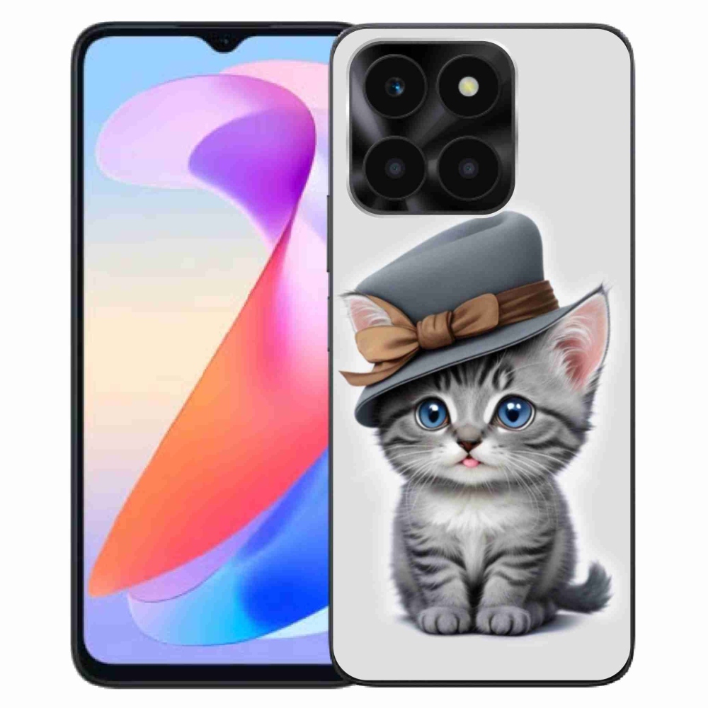 Gelový kryt mmCase na Honor X6a - kotě s kloboukem
