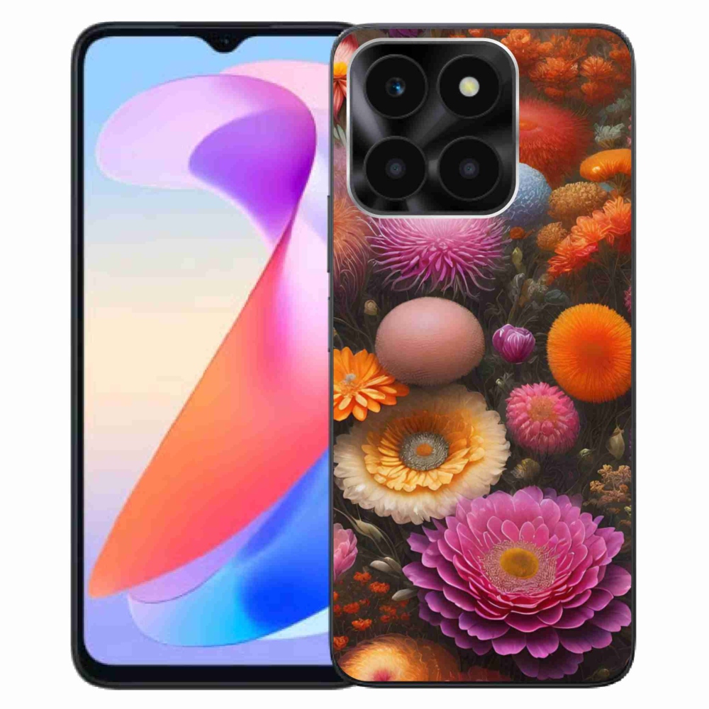 Gelový kryt mmCase na Honor X6a - květinová kompozice