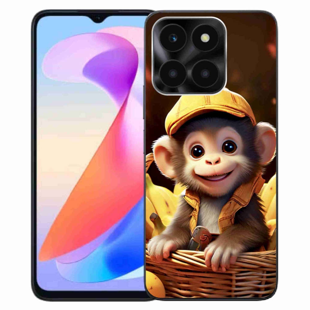 Gelový kryt mmCase na Honor X6a - opice v košíku