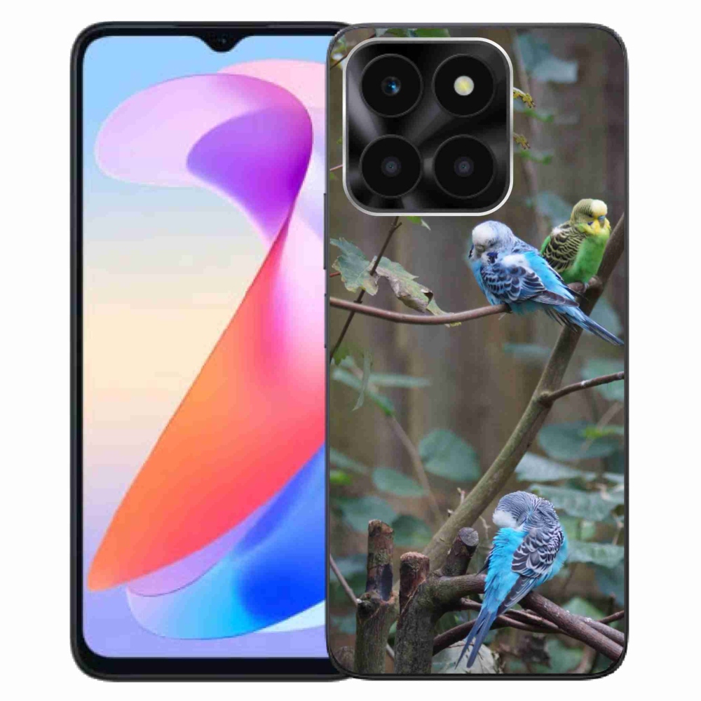 Gelový kryt mmCase na Honor X6a - papoušci na větvi
