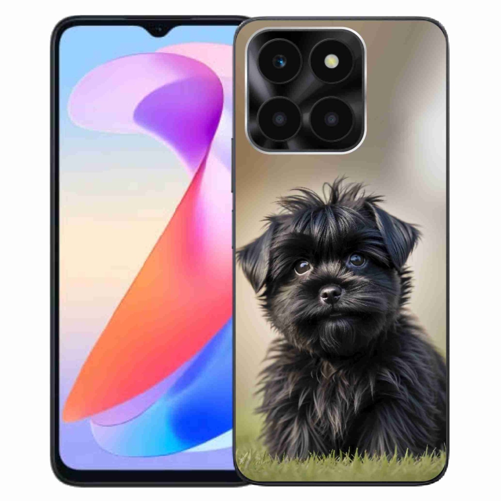 Gelový kryt mmCase na Honor X6a - roztomilý černý pejsek